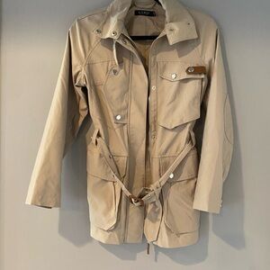Lauren Ralph Lauren Tan Utility Trench Jacket